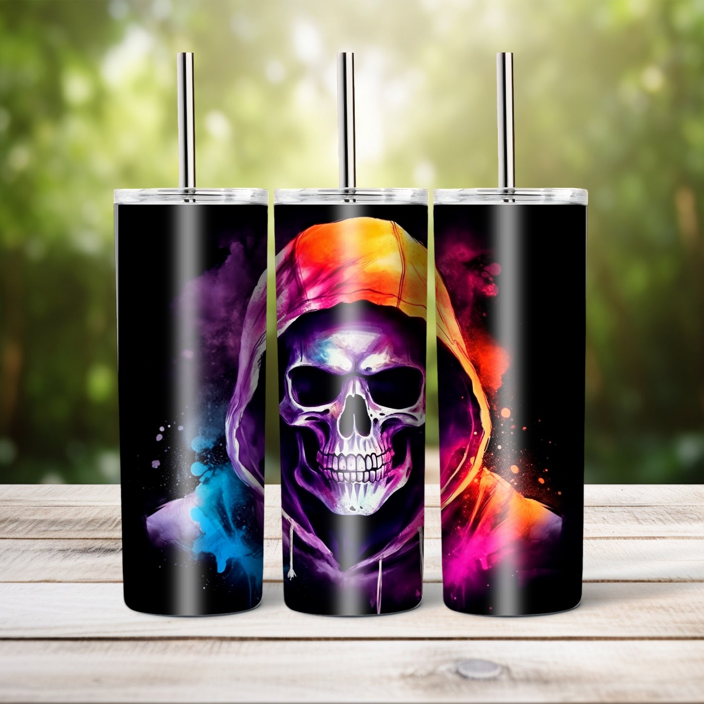 Hooded skull, 20 oz tumbler
