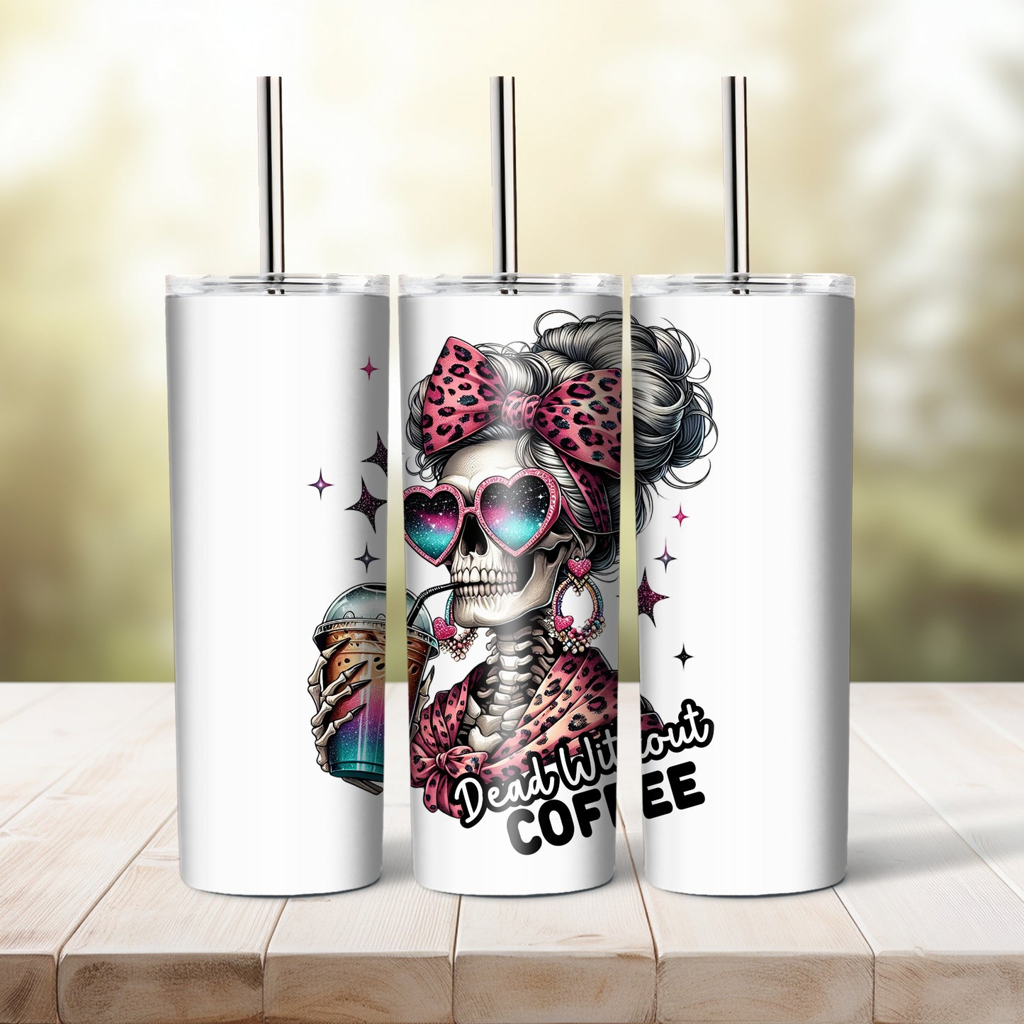 Dead without coffee, 20 oz tumbler