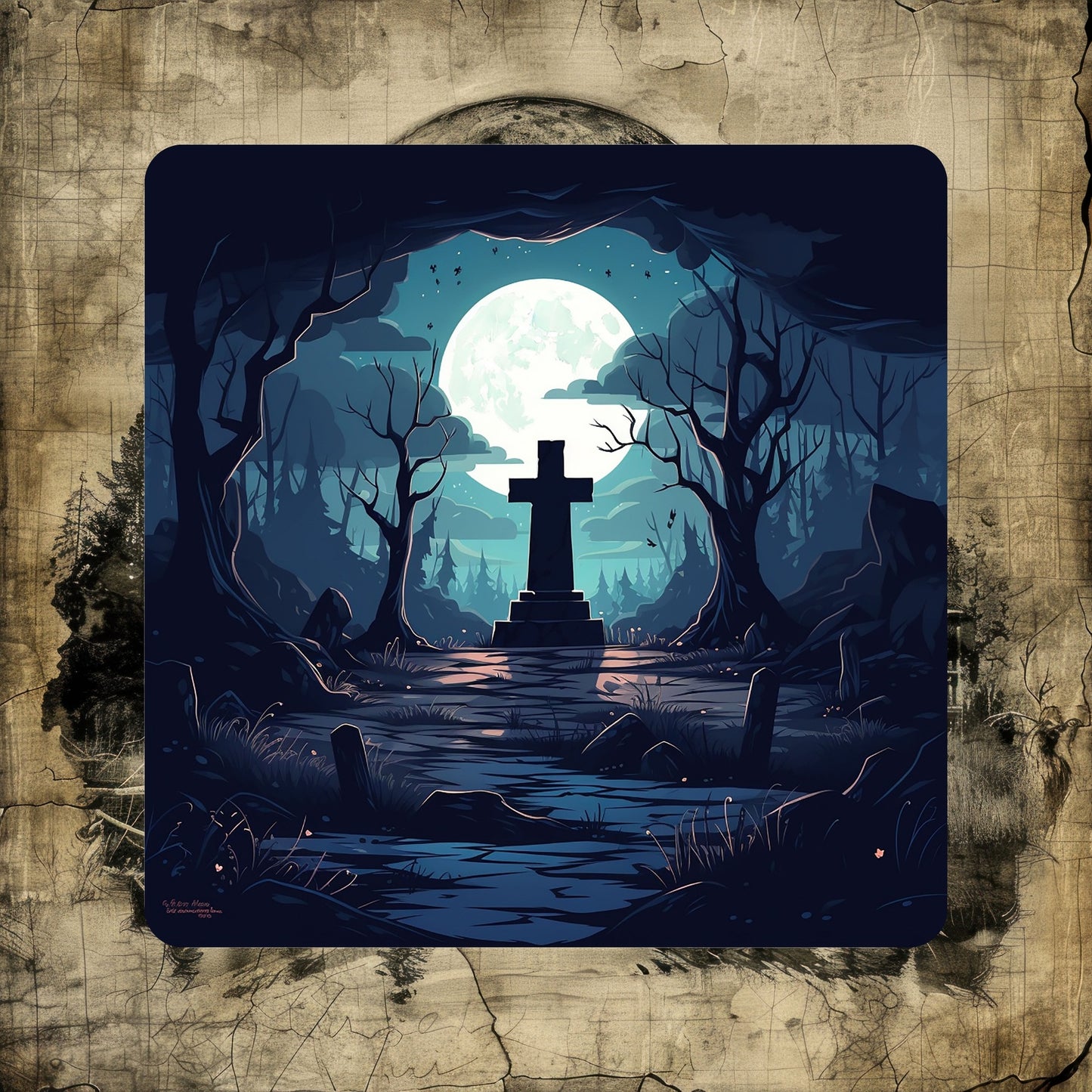 Spooky Graveyards - Set of 4 coasters