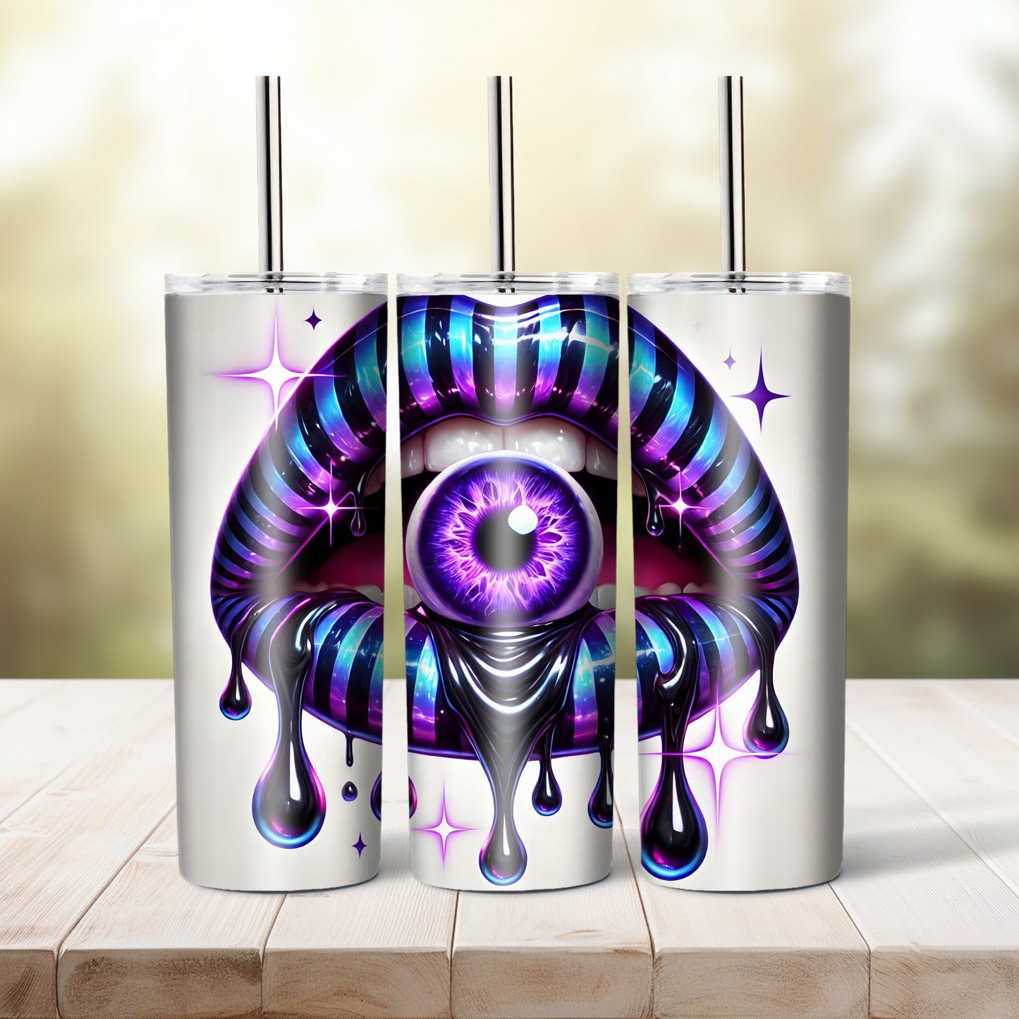Stripey Lips - 20 oz tumbler