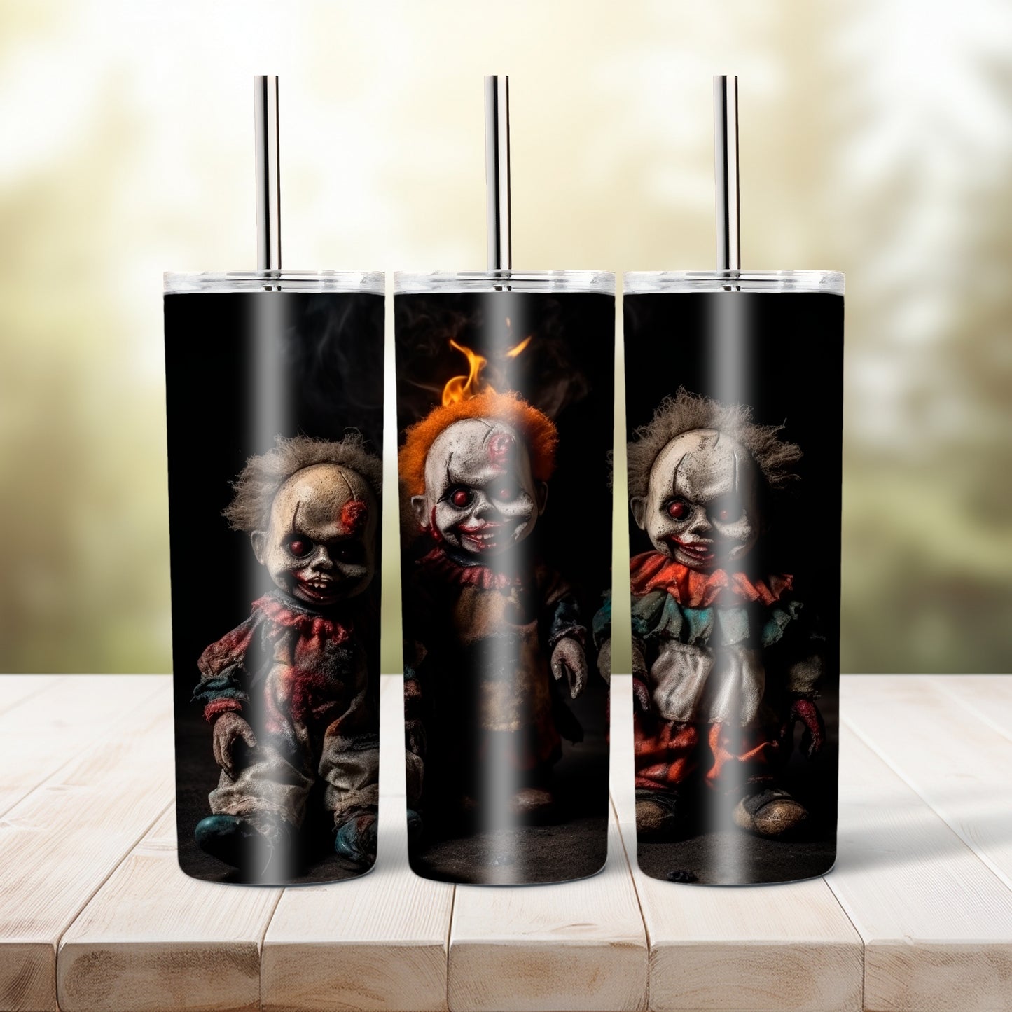Creepy dolls, 20 oz tumbler
