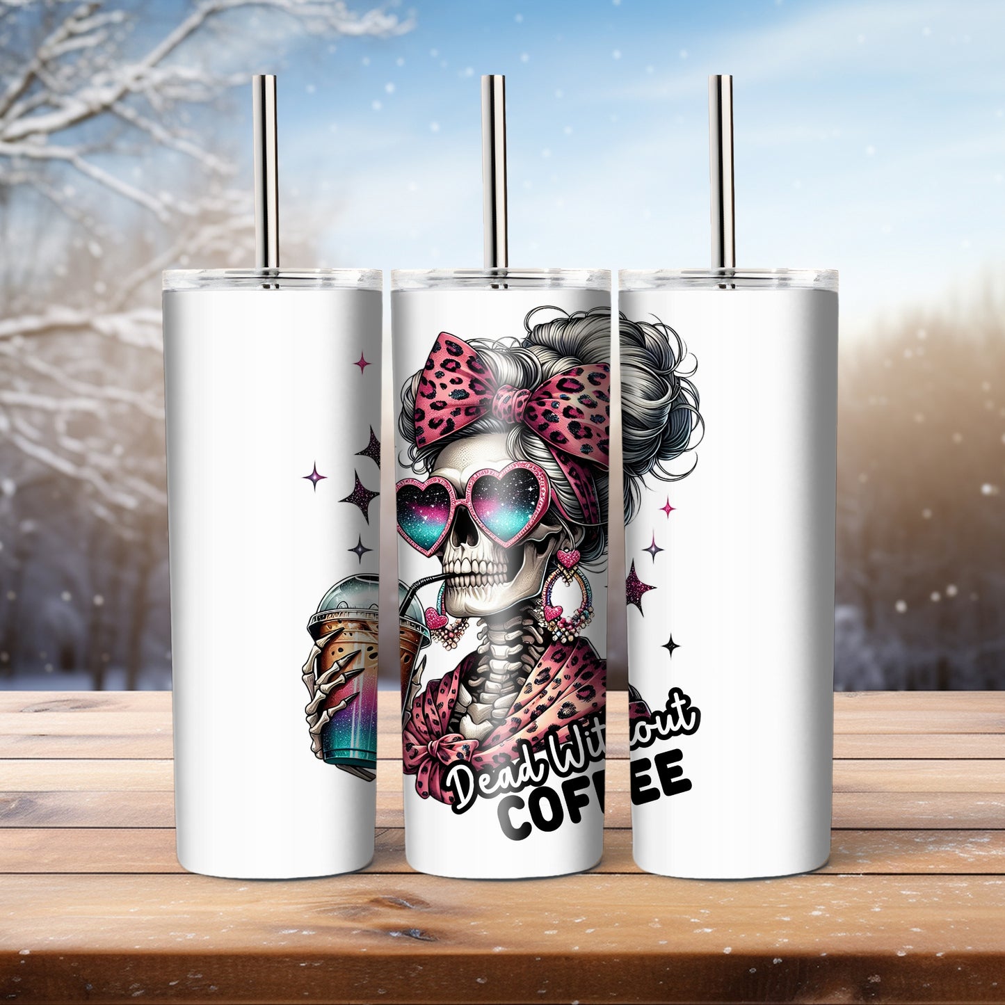 Dead without coffee, 20 oz tumbler