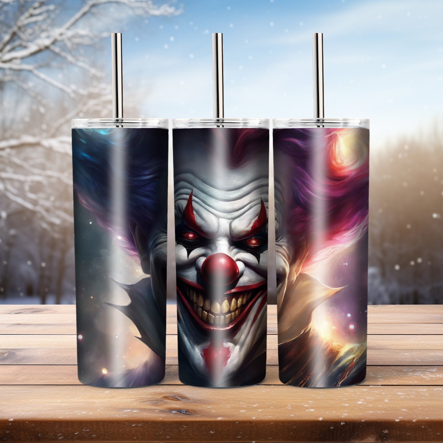 Evil clown, 20 oz tumbler