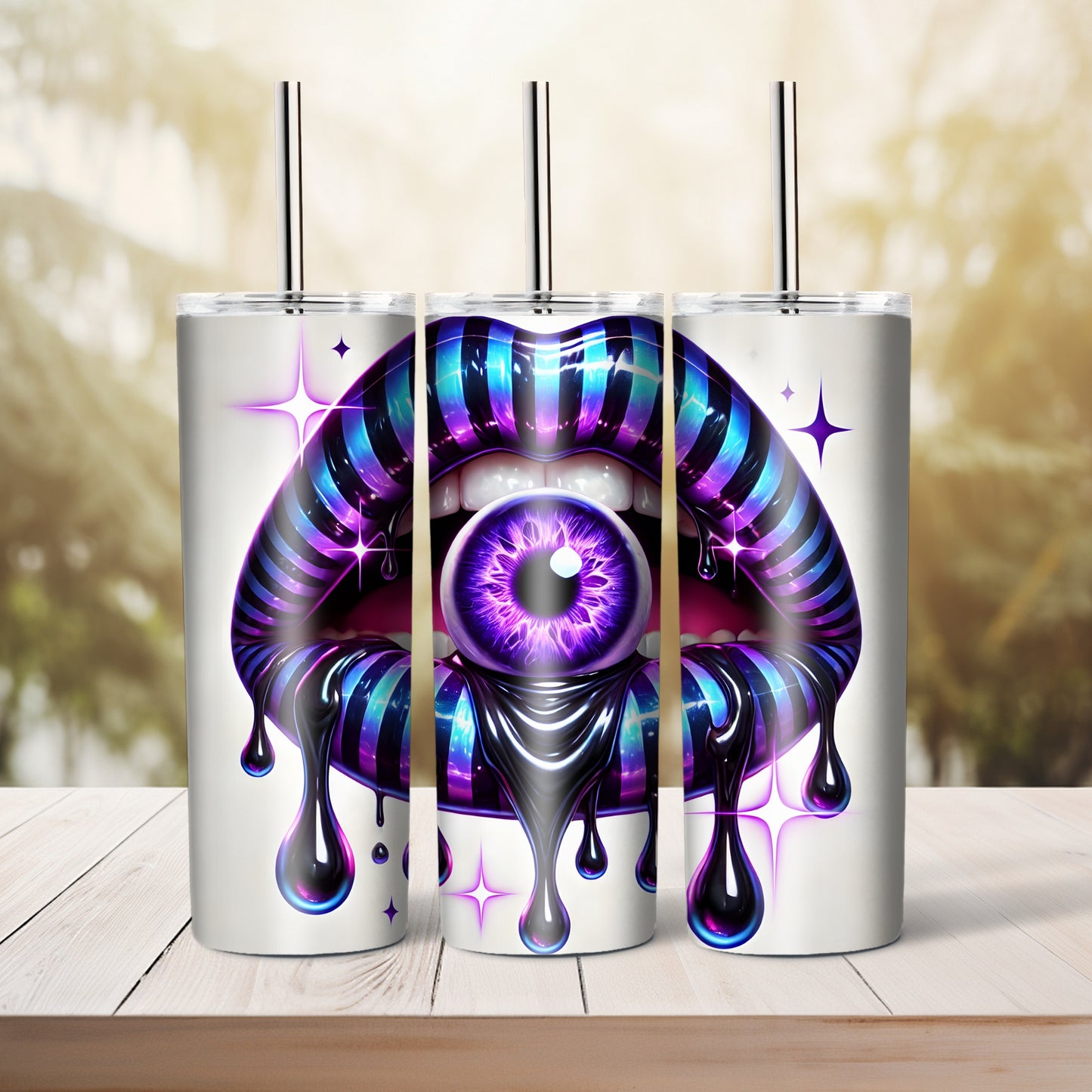 Stripey Lips - 20 oz tumbler