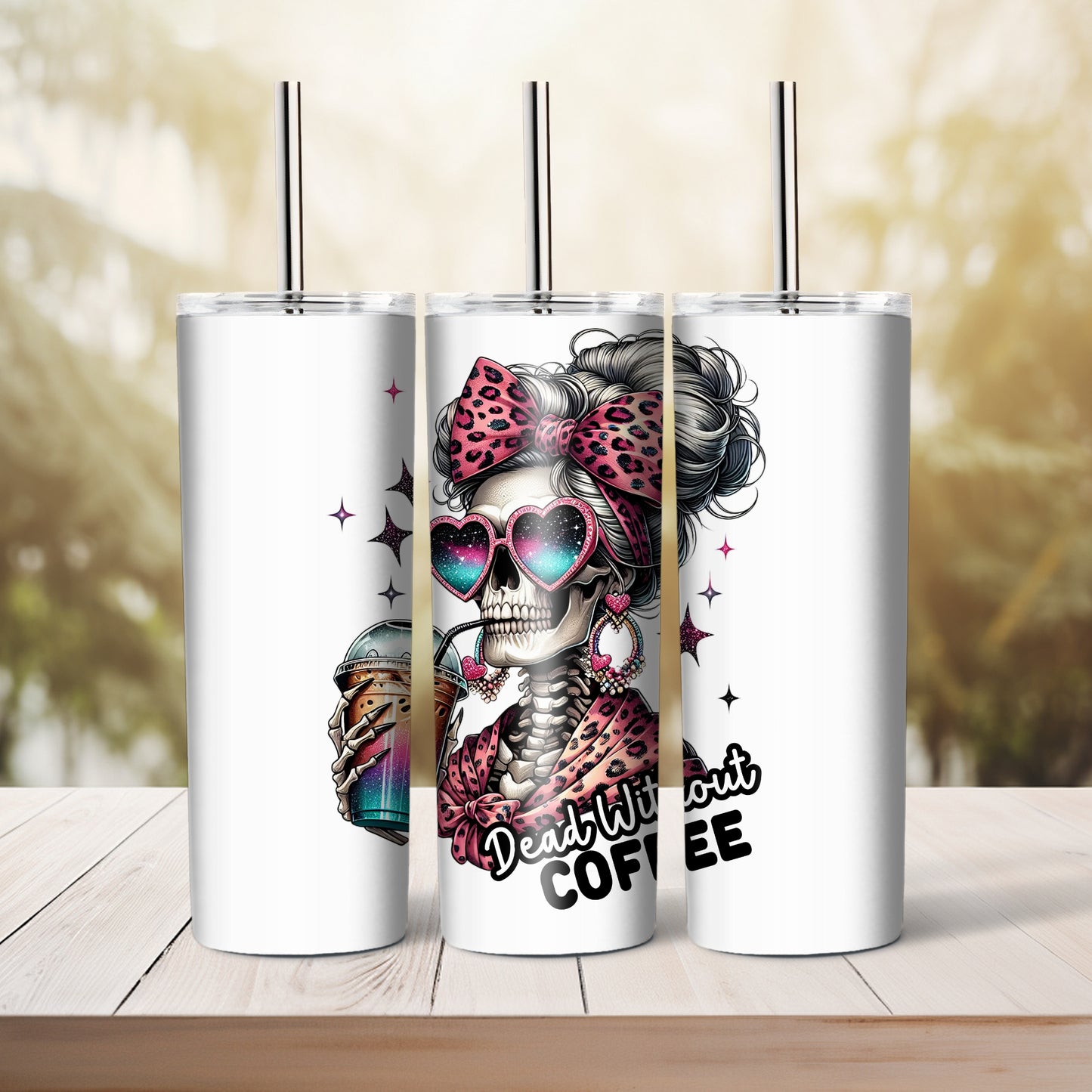 Dead without coffee, 20 oz tumbler