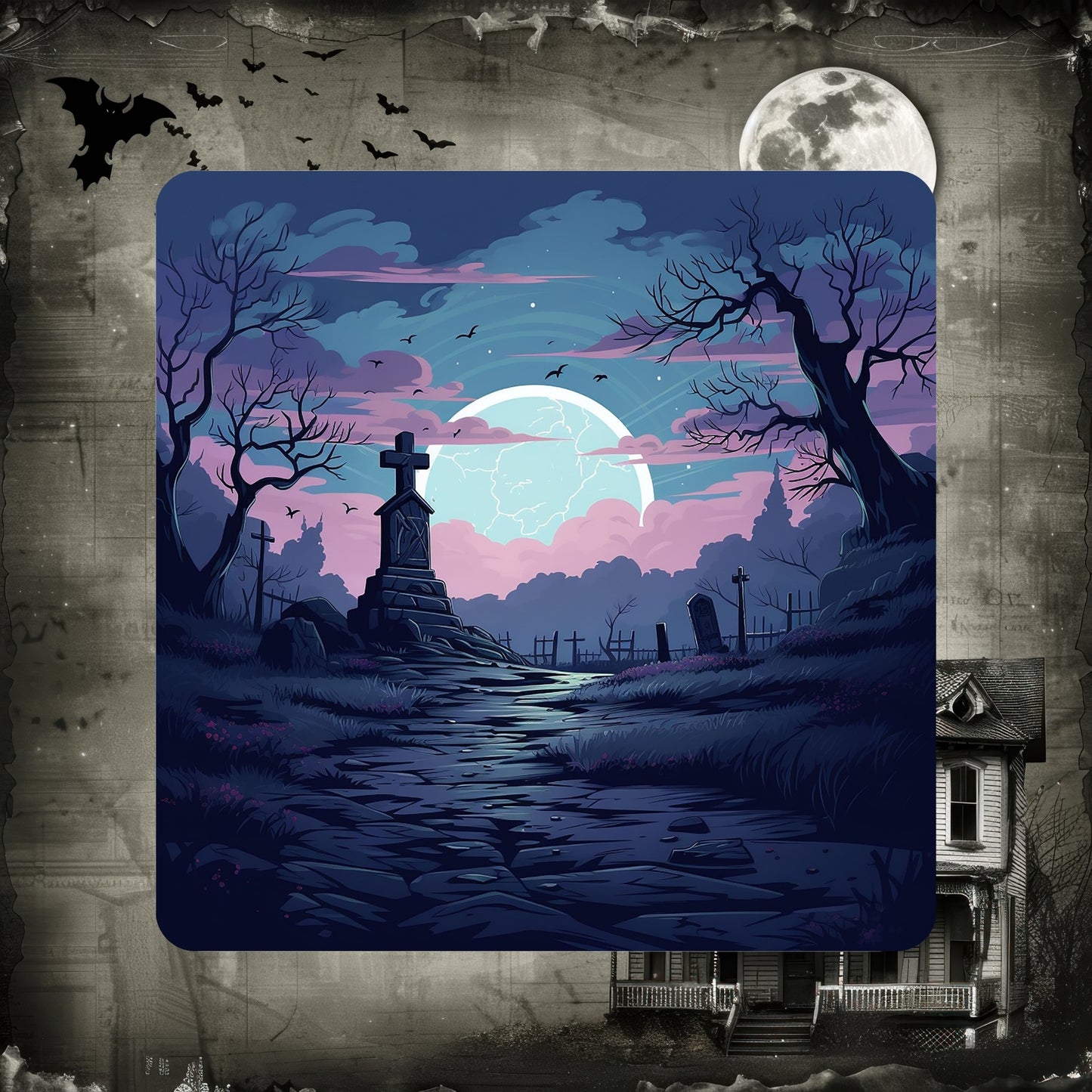 Spooky Graveyards - Set of 4 coasters