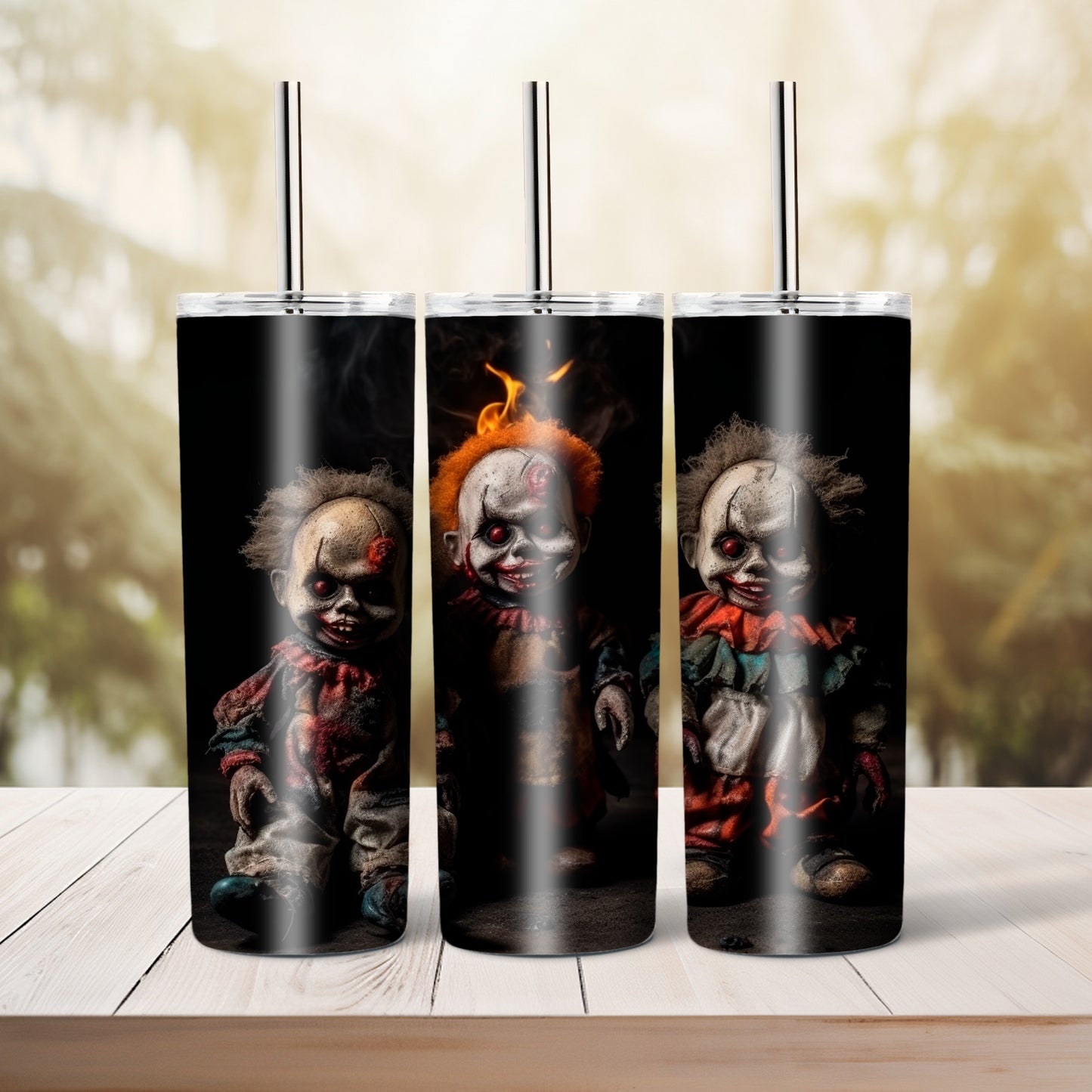 Creepy dolls, 20 oz tumbler