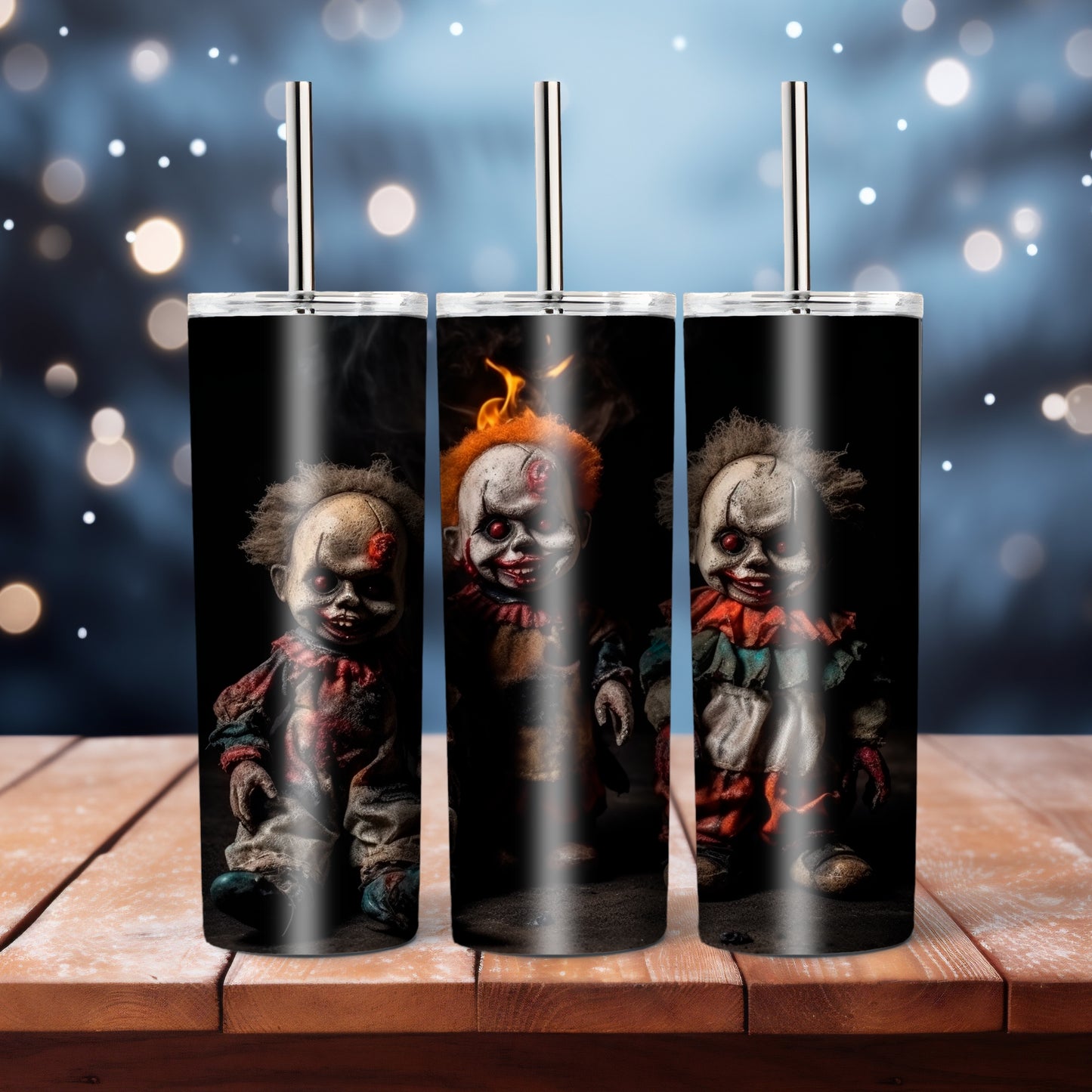 Creepy dolls, 20 oz tumbler