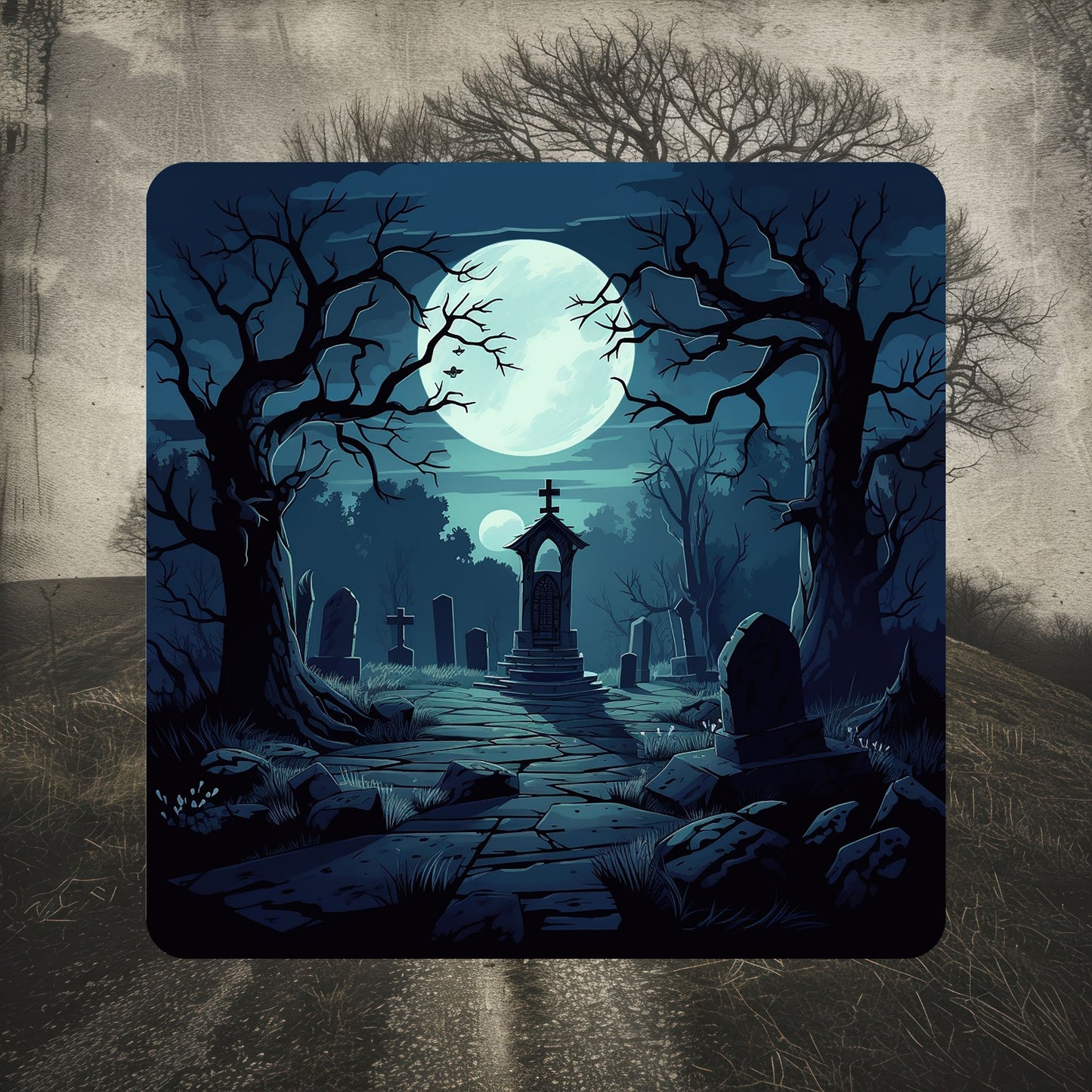 Spooky Graveyards - Set of 4 coasters