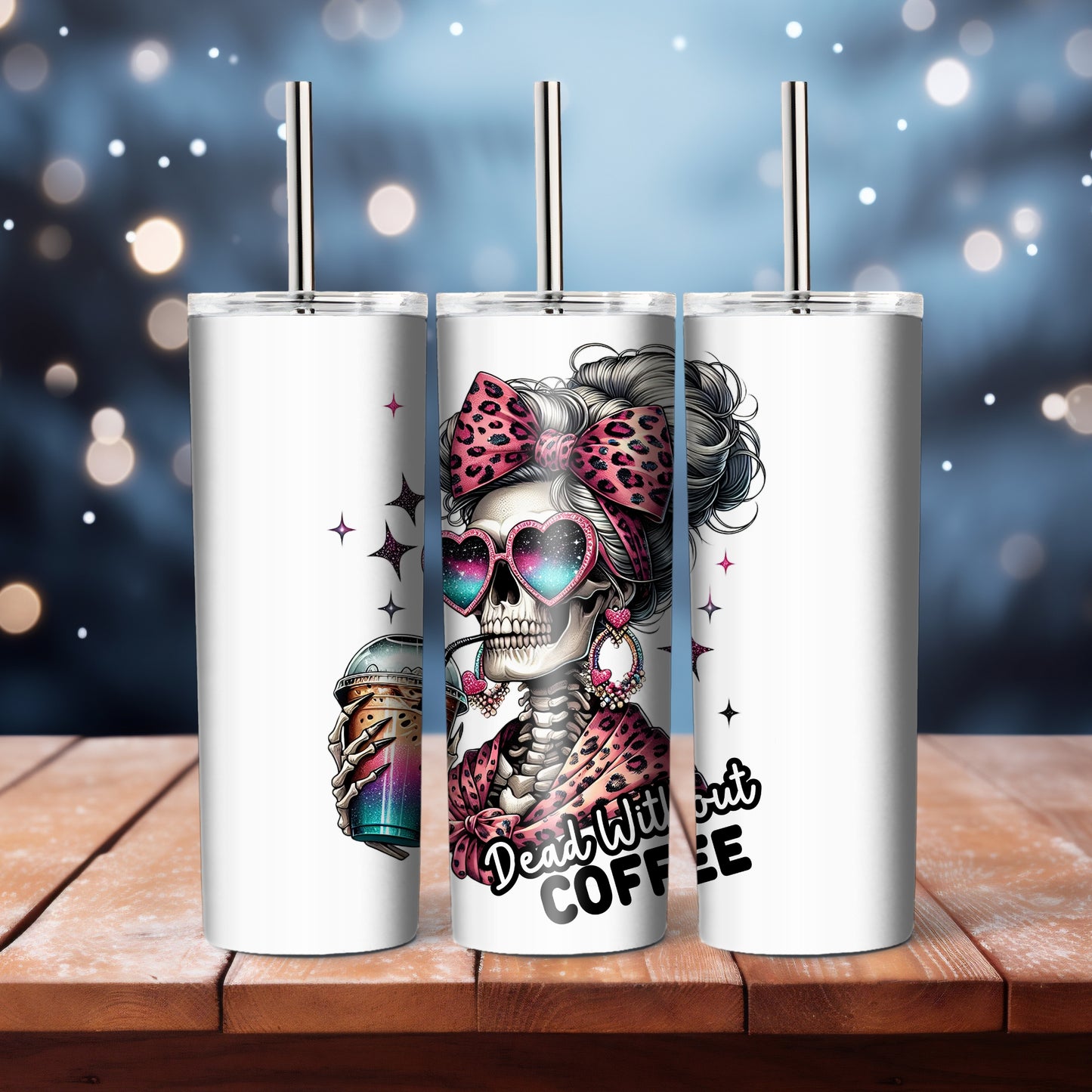 Dead without coffee, 20 oz tumbler