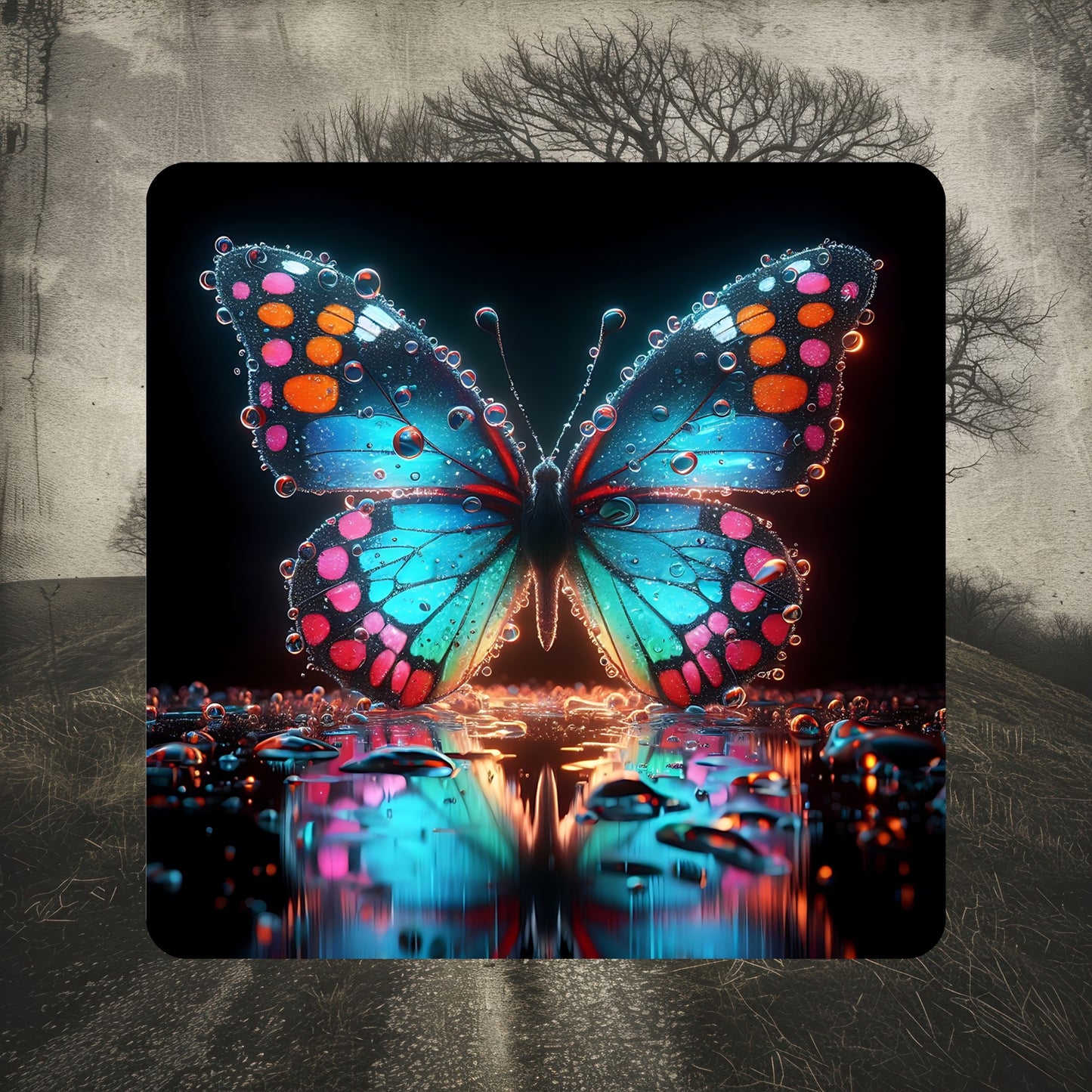 Butterflies - Set of 4 coasters