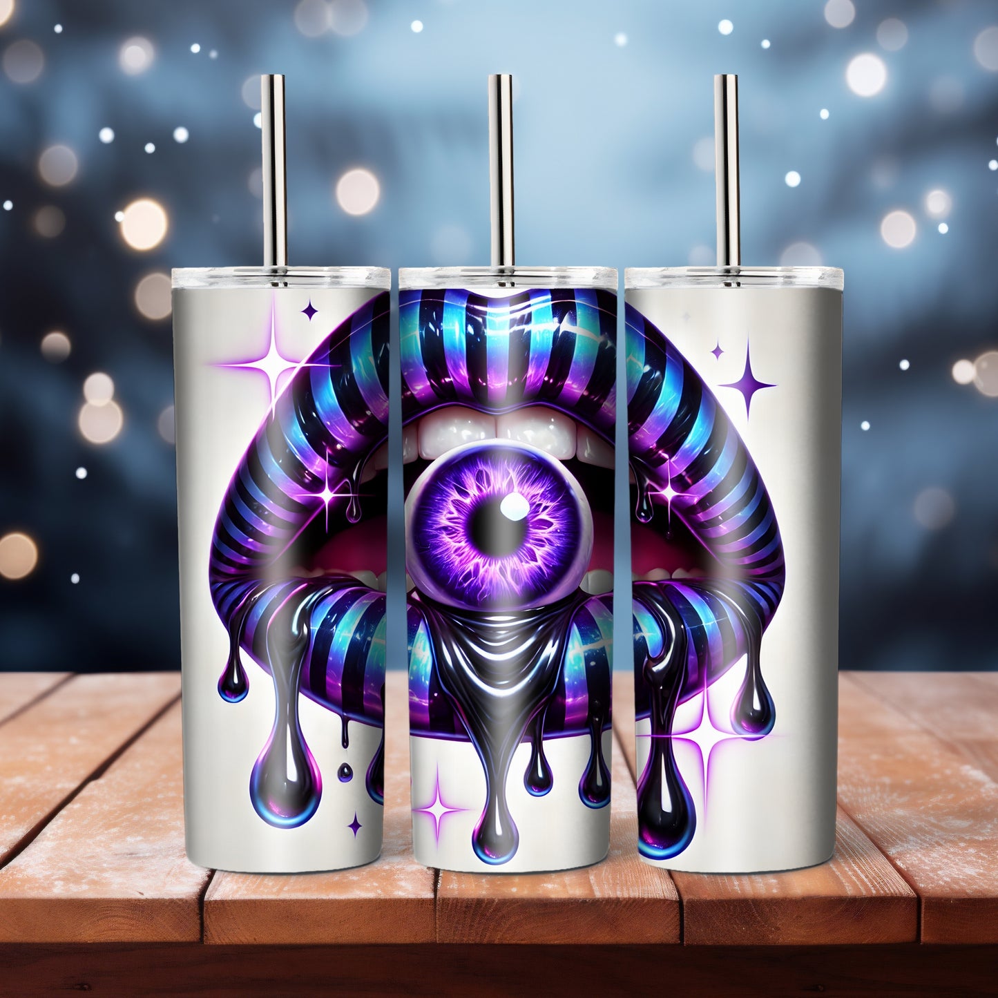 Stripey Lips - 20 oz tumbler