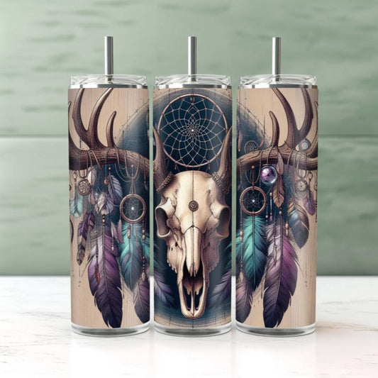 Stag head dream catcher,  20 oz tumbler
