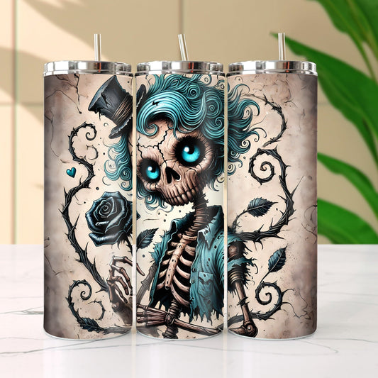 Cute skeleton,  20 oz tumbler