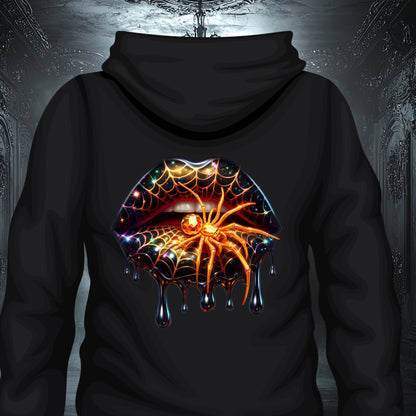 Lips with Spider  - Adult Hoodie