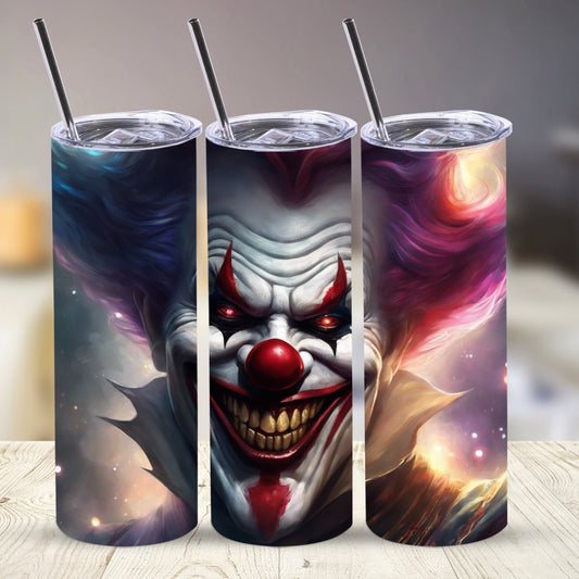 Evil clown,  20 oz tumbler