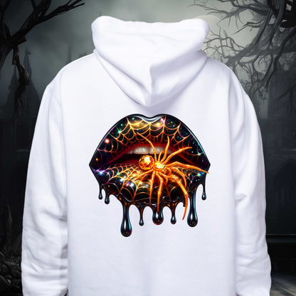Lips with Spider  - Adult Hoodie
