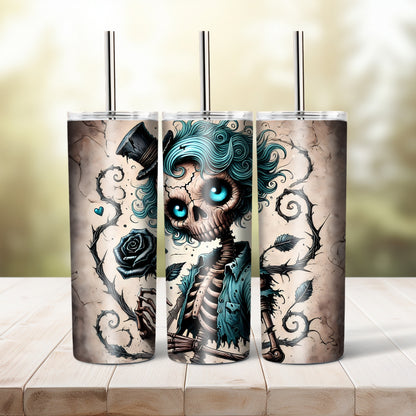 Cute skeleton,  20 oz tumbler