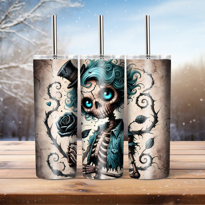 Cute skeleton,  20 oz tumbler