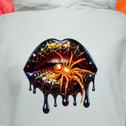 Lips with Spider  - Adult Hoodie