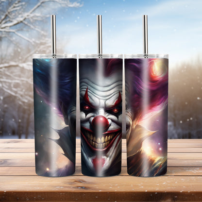 Evil clown,  20 oz tumbler