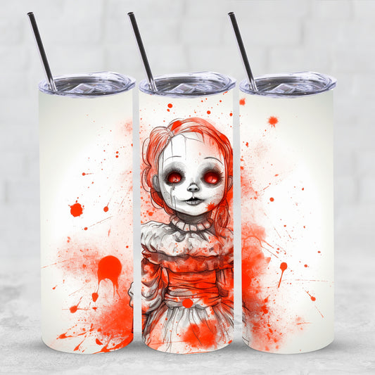 Creepy doll,  20 oz tumbler
