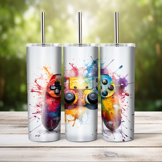 Gamer white -  20 oz tumbler