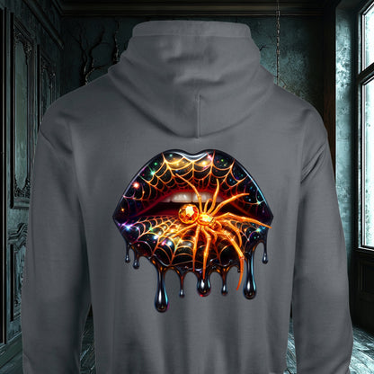 Lips with Spider  - Adult Hoodie