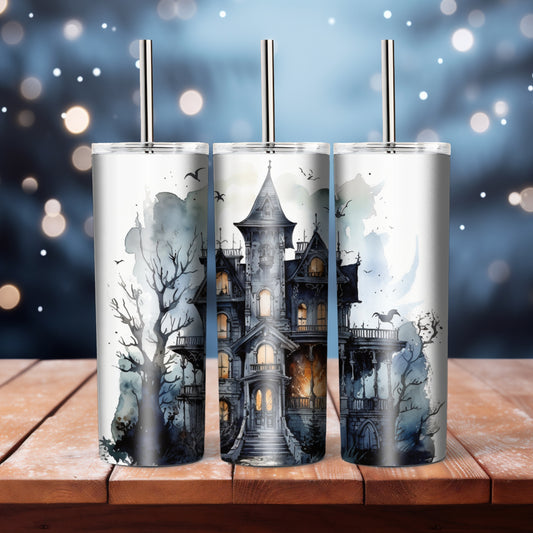Haunted House,  20 oz tumbler