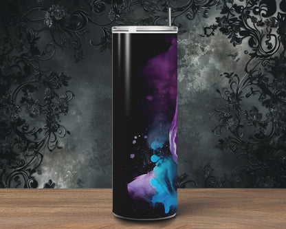Hooded skull,  20 oz tumbler
